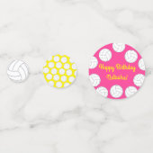 バレーボール子供の誕生日パーティースポーツ コンフェッティ (裏面)