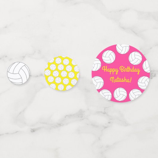 バレーボール子供の誕生日パーティースポーツ コンフェッティ (裏面)