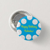 バレーボール子供の誕生日パーティースポーツ 缶バッジ (正面&裏面)