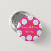 バレーボール子供の誕生日パーティースポーツ 缶バッジ (正面&裏面)