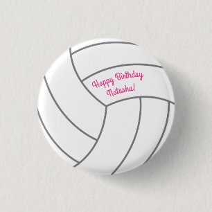 バレーボール子供の誕生日パーティースポーツ 缶バッジ
