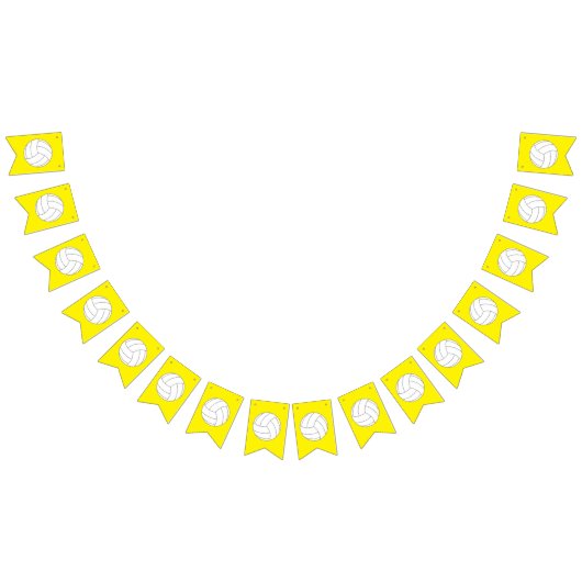 バレーボール子供の誕生日パーティー バンティングフラッグ (全)