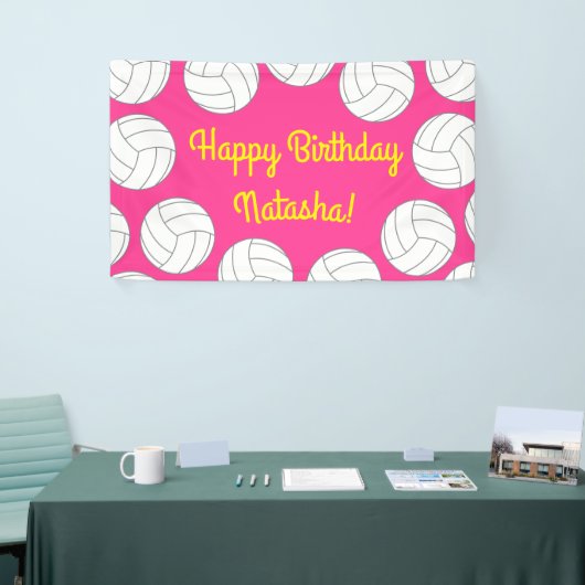 バレーボール子供の誕生日パーティー 横断幕 (トレードショー)