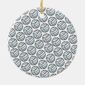 バレーボール学校チームスポーツプレーヤーNUMBERおもしろい セラミックオーナメント (裏面)