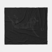 バレーボール少年青少年男子6 フリースブランケット (正面(横))