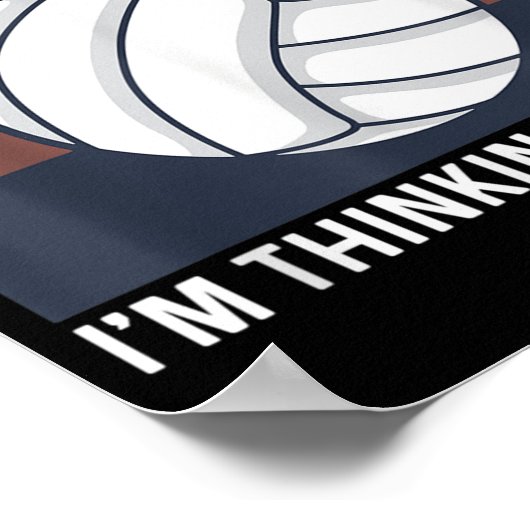 バレーボール引用文の選手 ポスター (角)