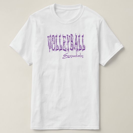 バレーボール必需品(紫) Tシャツ (デザイン正面)