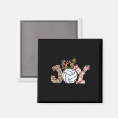 バレーボール愛好家ボーイズ女の子の子クリスマスクリスマスV マグネット (正面/裏面)