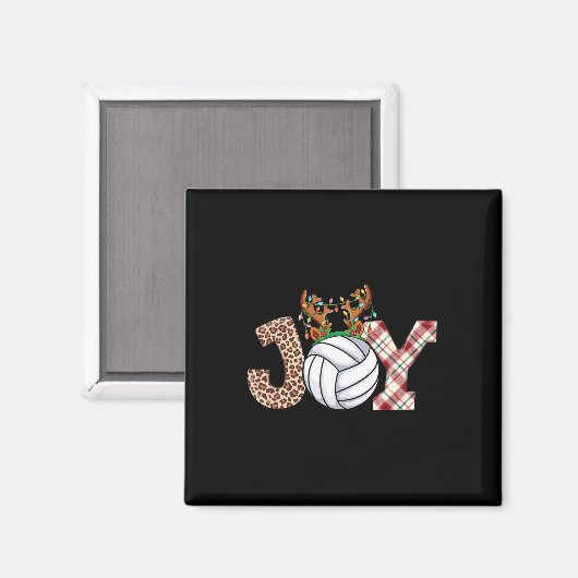 バレーボール愛好家ボーイズ女の子の子クリスマスクリスマスV マグネット (正面/裏面)