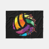 バレーボール愛好者へのバレーボールの日の贈り物 フリースブランケット (正面(横))