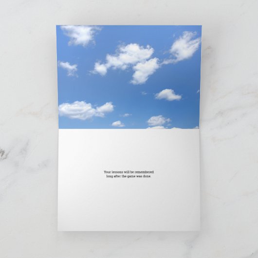 バレーボール感謝していコーチ カード (内部)