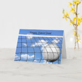 バレーボール感謝していコーチ カード (黄色い花)