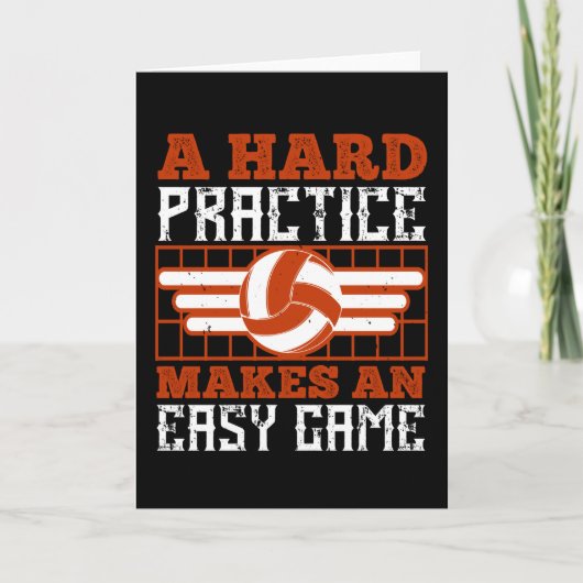 バレーボール懸命練習で簡単ゲーム カード (正面)