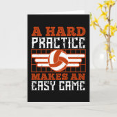 バレーボール懸命練習で簡単ゲーム カード (黄色い花)