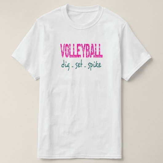 バレーボール掘りセットスパイク Tシャツ (デザイン正面)