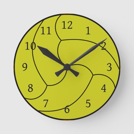 バレーボール時計 ラウンド壁時計 (正面)