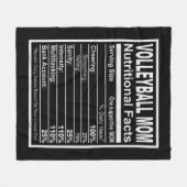 バレーボール母の栄養事実 フリースブランケット (正面(横))