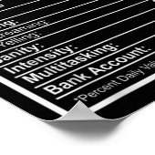 バレーボール母の栄養事実 ポスター (角)