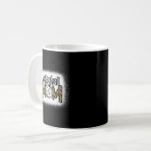 バレーボール母ヒョウ漂白おもしろい母の日W コーヒーマグカップ (正面左)