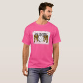 バレーボール母ヒョウ漂白母の日の歩き Tシャツ (正面フル)