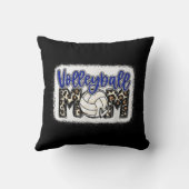 バレーボール母ブルーレオパード8 クッション (裏面)