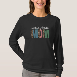 バレーボール母プレイヤーかわいい女性のネットスポーツ競技レープ Tシャツ