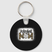 バレーボール母ママ女性ヒョウかわいい漂白おもしろいモト キーホルダー