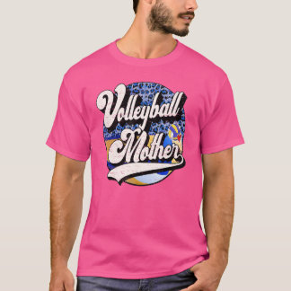 バレーボール母ヴィンテージバレーボールファミリーマッチー Tシャツ