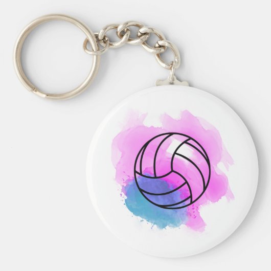 バレーボール水色 キーホルダー (正面)