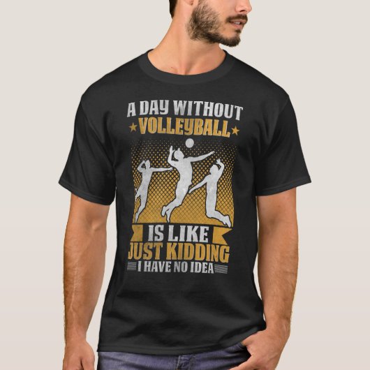 バレーボール男性へ&女性またはコーチ4 Tシャツ (正面)