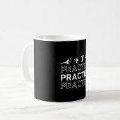 バレーボール練習練習ビーチ コーヒーマグカップ (正面左)