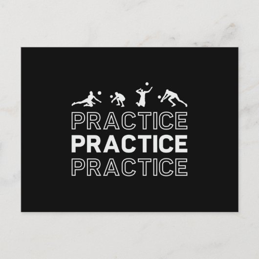 バレーボール練習練習ビーチ ポストカード (正面)