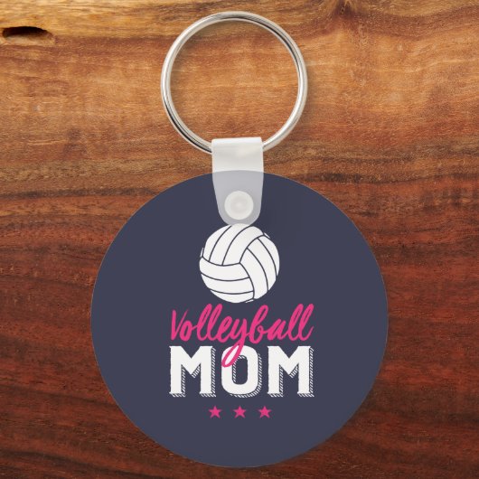 バレーボール誇りを持ったママ選手の息子の母 キーホルダー (正面)