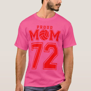 バレーボール誇りを持ったママ72番R Tシャツ