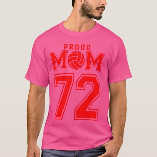 バレーボール誇りを持ったママ72番R Tシャツ (正面)