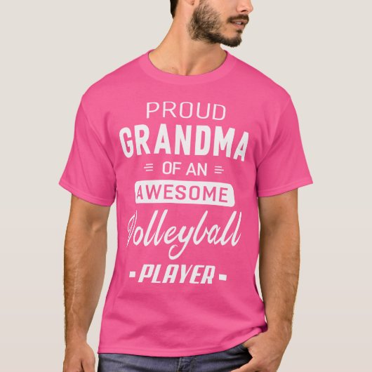 バレーボール誇りを持った選手の素晴らしおばあちゃん Tシャツ (正面)
