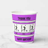 バレーボール誕生日ギフト、バレーボールガールプレーヤー 紙コップ (裏面)