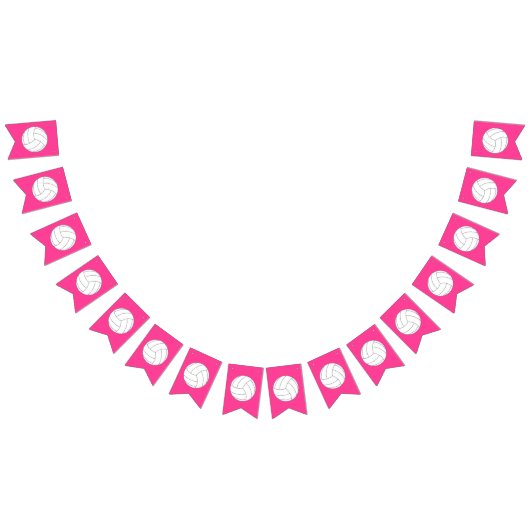 バレーボール誕生日パーティー バンティングフラッグ (全)