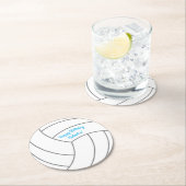 バレーボール誕生日パーティー ラウンドペーパーコースター (インサイチュ)