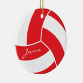 バレーボール赤と白 セラミックオーナメント (右)
