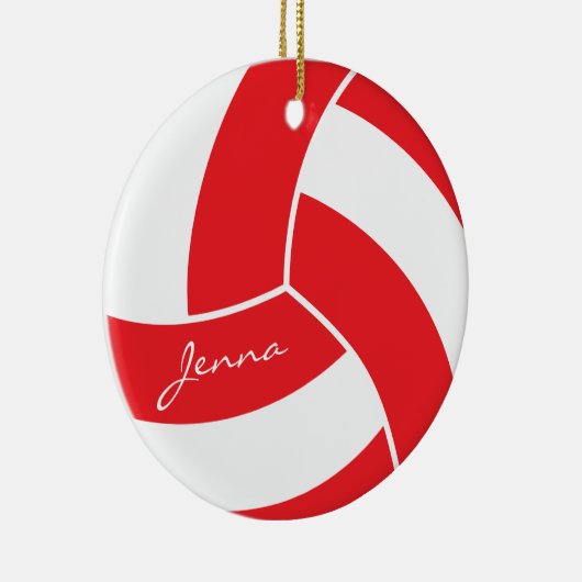 バレーボール赤と白 セラミックオーナメント (右)