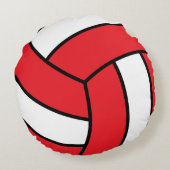 バレーボール赤と白 | DIY名 ラウンドクッション (裏面)