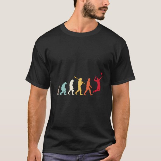 バレーボール進化バレーボール選手 Tシャツ (正面)
