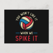 バレーボール選手あなたはそれを気に入らないビーチヴィンテージ ポストカード (正面)