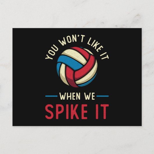 バレーボール選手あなたはそれを気に入らないビーチヴィンテージ ポストカード (正面)