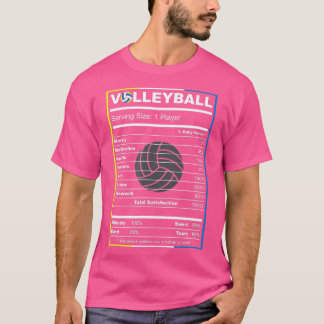 バレーボール選手おかしなバレーボールの栄養事実 Tシャツ