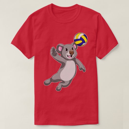 バレーボール選手としてコアラ Tシャツ (デザイン正面)