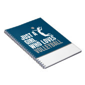 バレーボール選手のアスリートが大好きな女の子 ノートブック (右側)