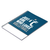 バレーボール選手のアスリートが大好きな女の子 ノートブック (左側)