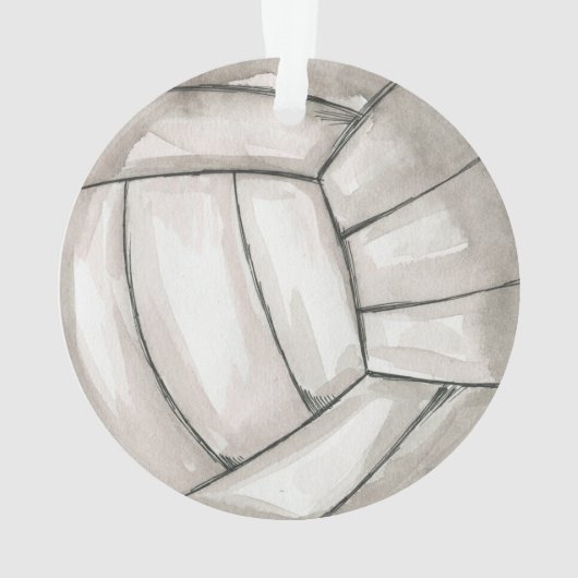 バレーボール選手のパーソナライズされたクリスマス オーナメント (裏面)